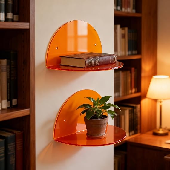 🪟✨ AuraFloat Acrylic Wall Shelves 🏡💎